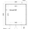 Gartenhaus Cella 88 - Silver Gray